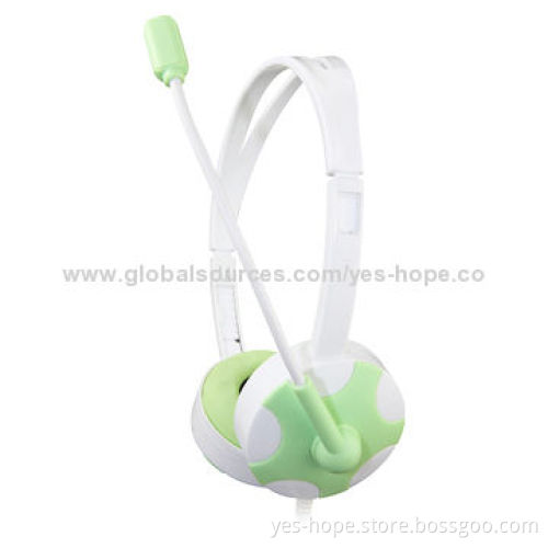 Fashion white stereo computer headphones